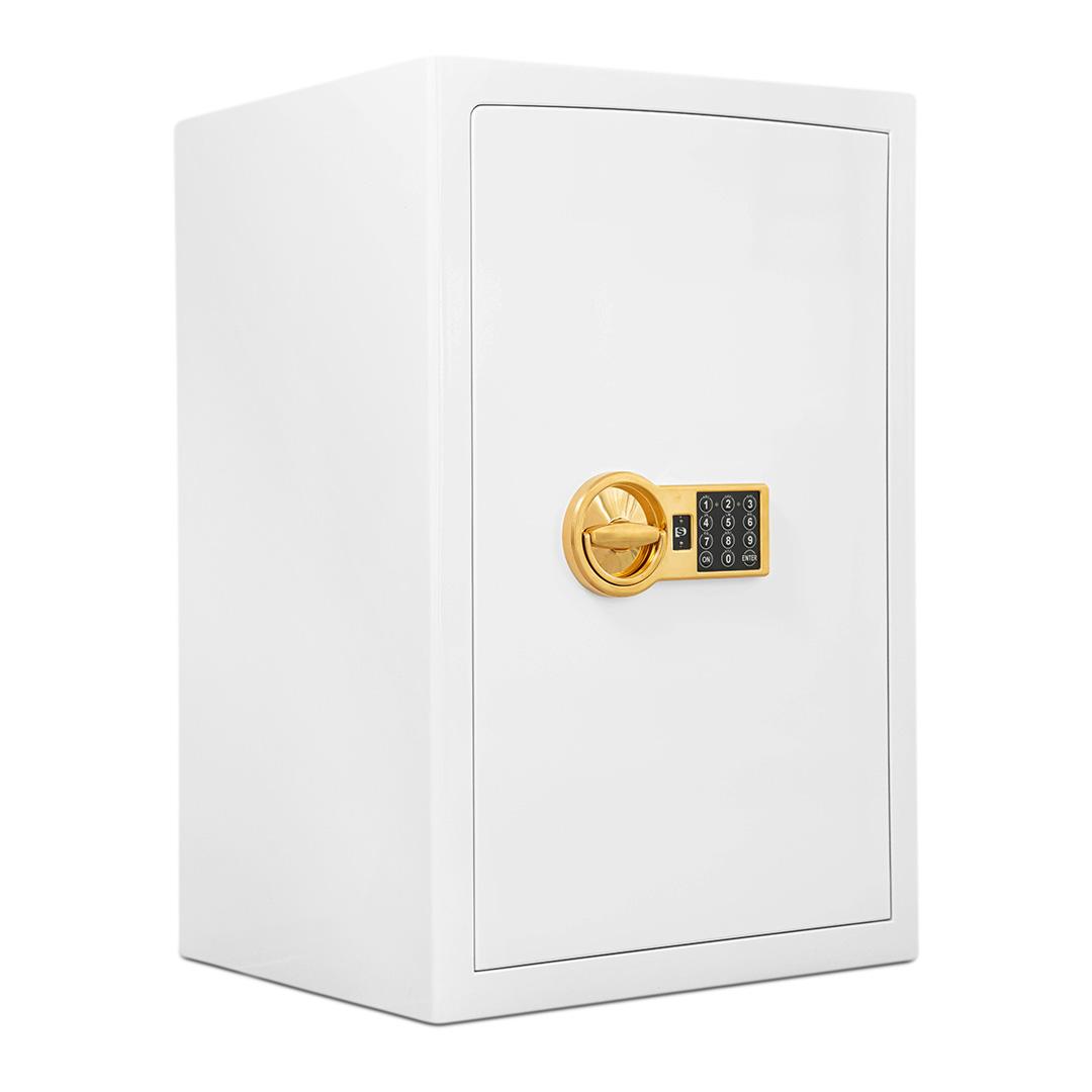 ASK67TEL_white_close.jpg Усилен метален луксозен сейф Valberg ASK-67 T EL LUX бял - Image 1