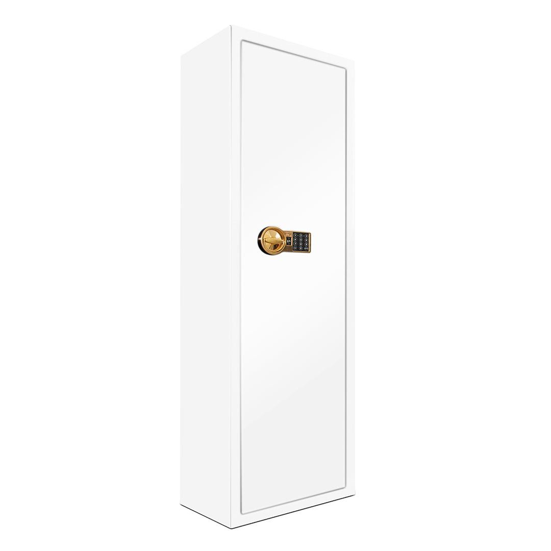 SafariEL_white.jpg Оръжеен луксозен метален сейф Valberg Safari Gold EL бял - Image 1