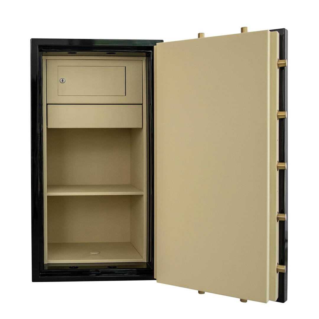 Комбиниран метален луксозен сейф Valberg Fort М-99 Gold KL+EL Клас III черна перла-2